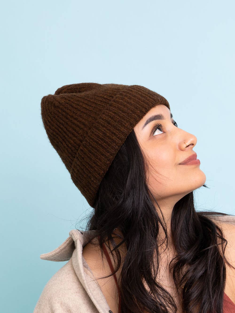 Rib Knit Cuffed Beanie