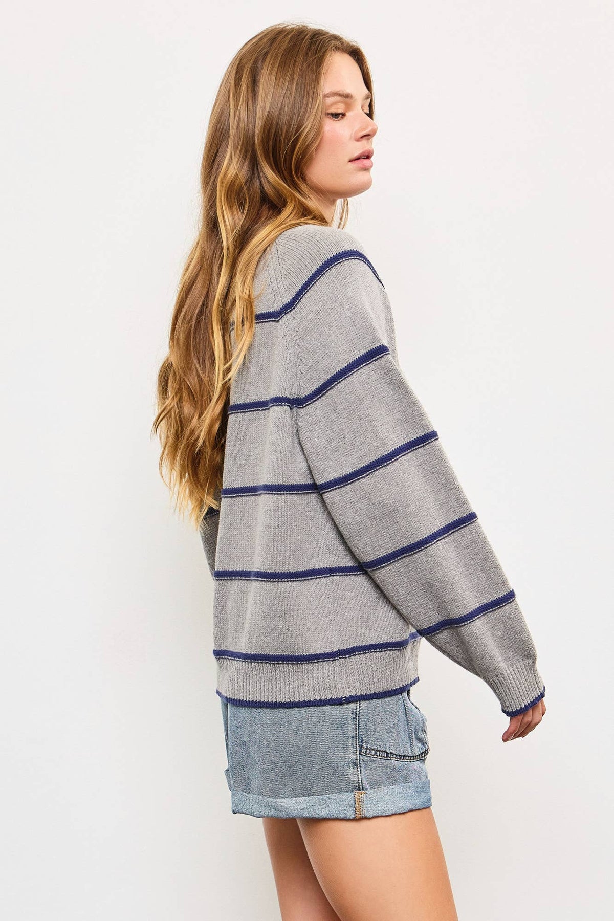 Striped Thick Knit Top