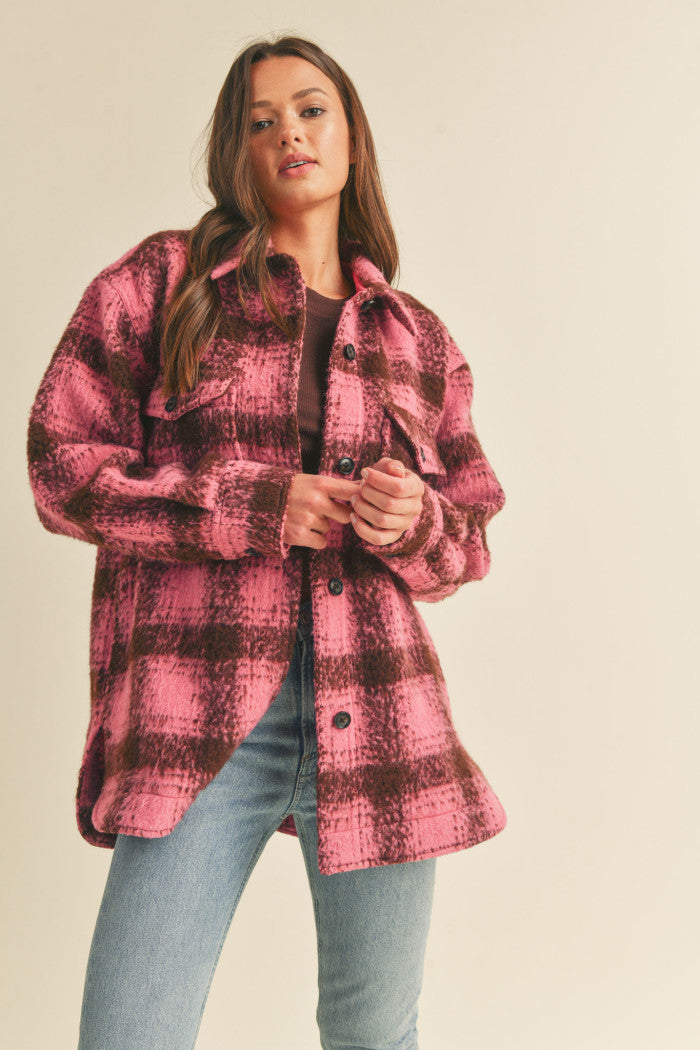 Brushed Plaid Shacket