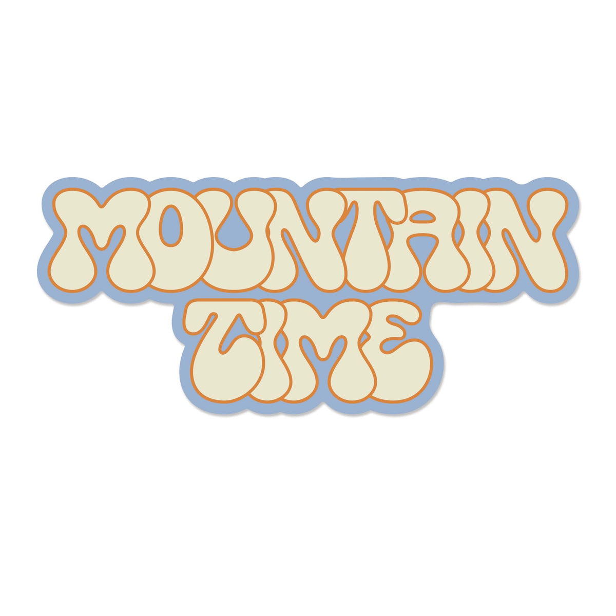 Mountain Time Retro Sticker