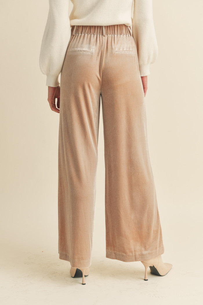 High Rise Velvet Pants