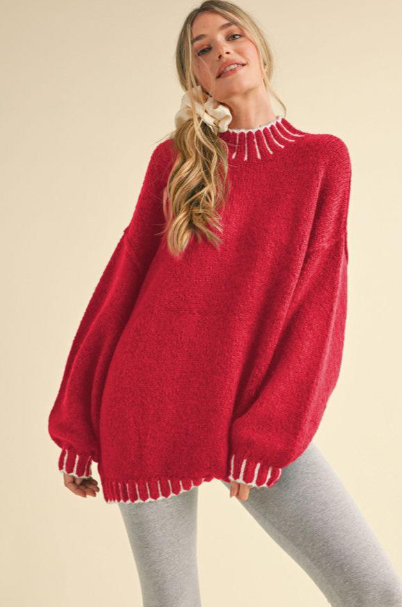 Oversized Mock Neck Sweater