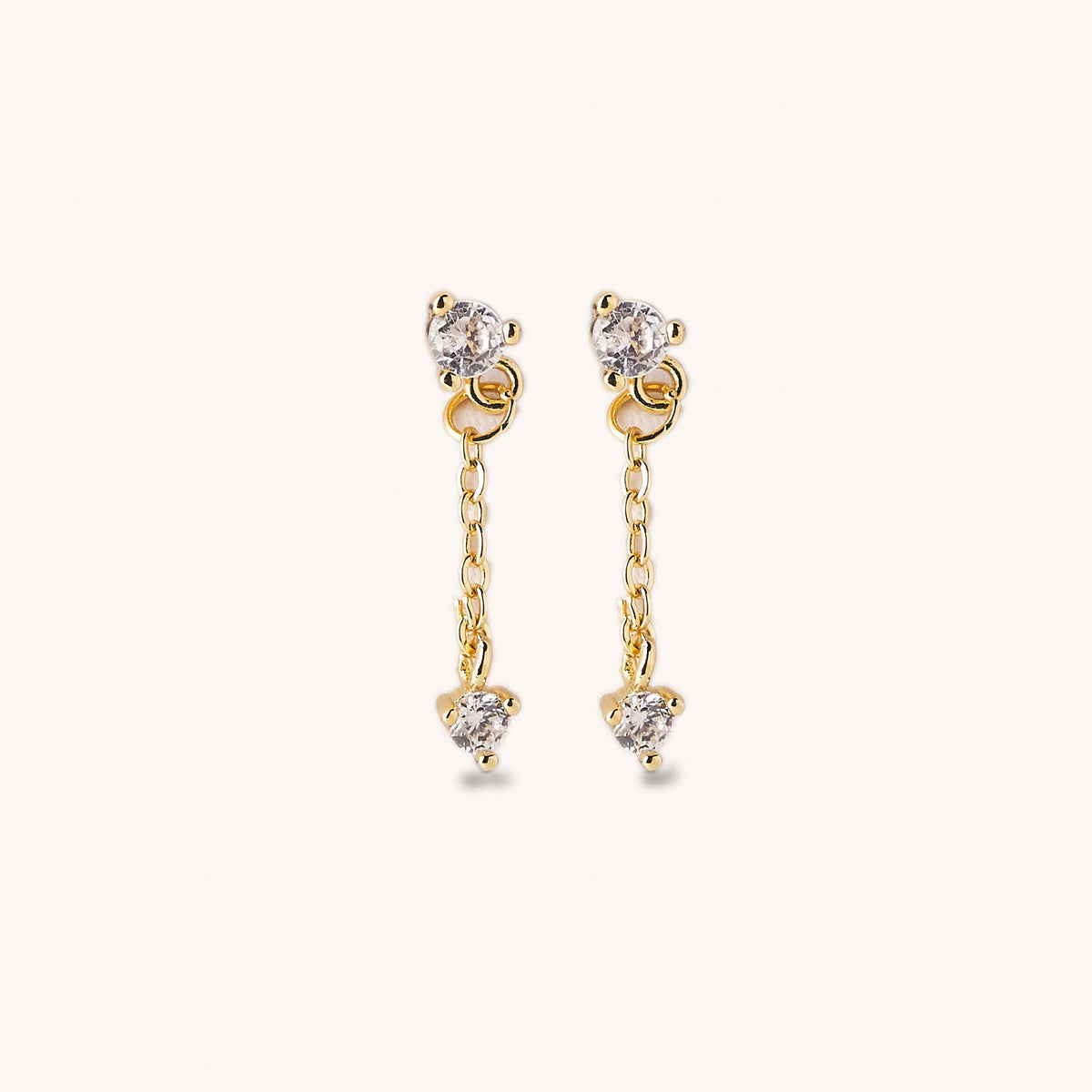 Crystal Teardrop Dangle Studs