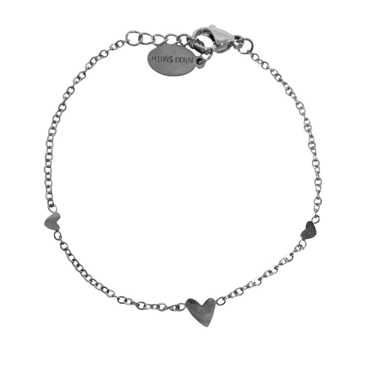 Alice Silver Heart Bracelet