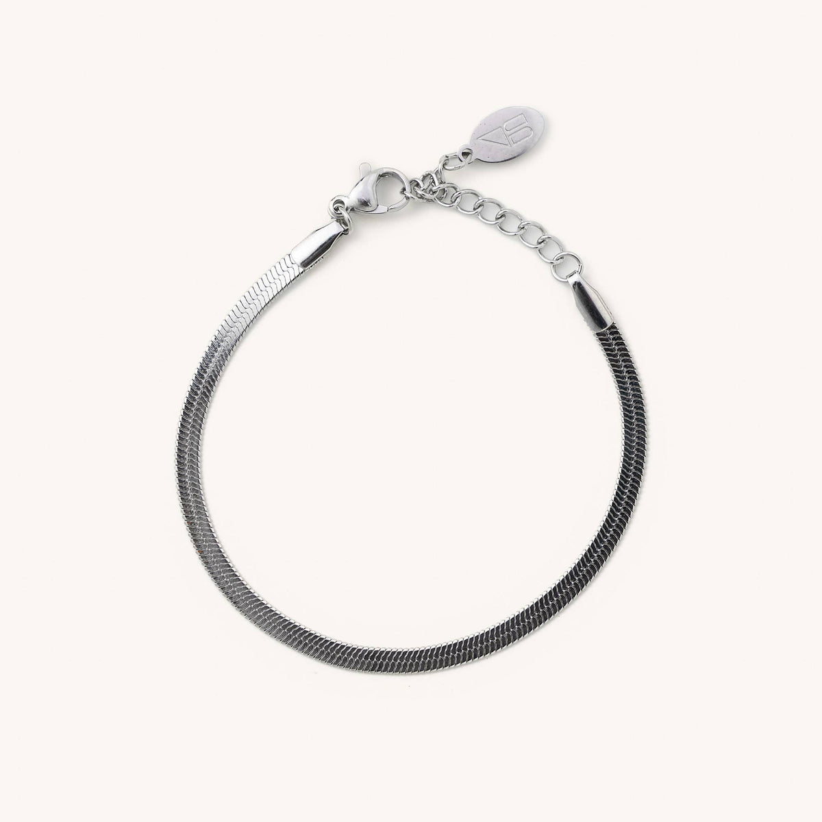 Silver Herringbone Bracelet