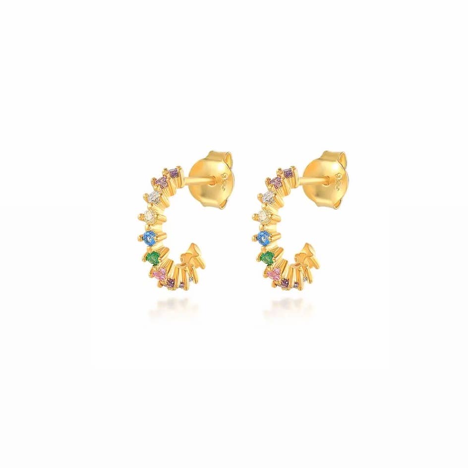 Josie Rainbow Gem Hoops