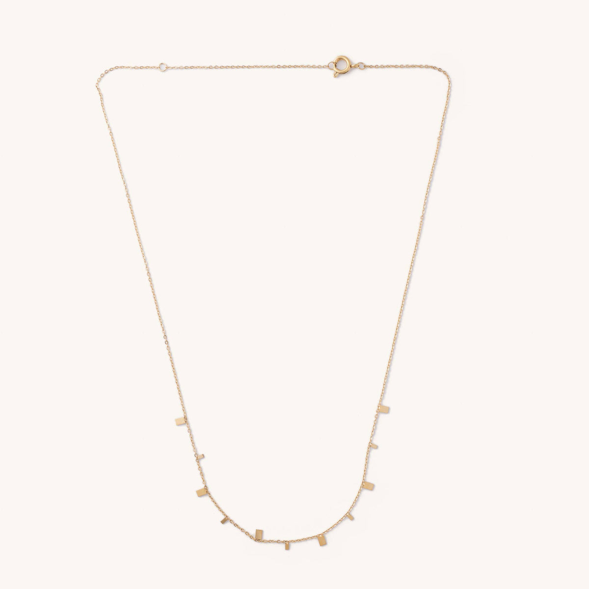 Maya Gold Rectangle Necklace